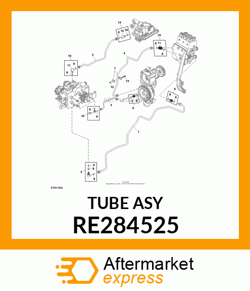 OIL LINE, REAR SCV SUPPLY, TRIPLE M RE284525