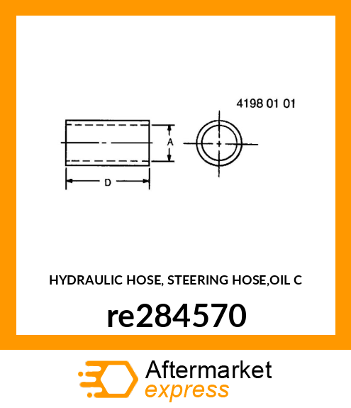 HYDRAULIC HOSE, STEERING HOSE,OIL C re284570