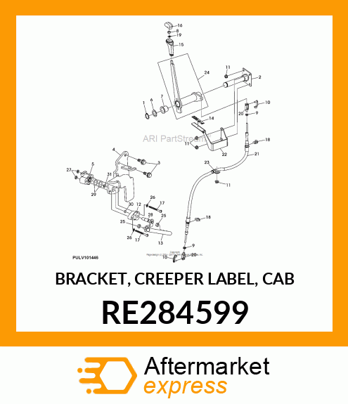 BRACKET, CREEPER LABEL, CAB RE284599