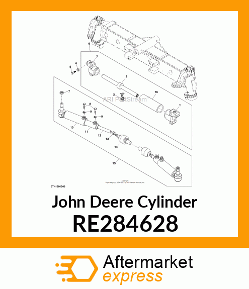 CYLINDER, CYLINDER, CA641511 STEERI RE284628