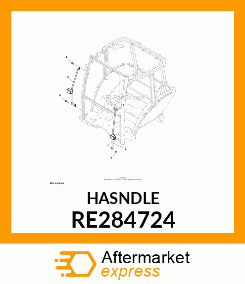 HANDLE, REGION II INDICATOR LIGHTS RE284724