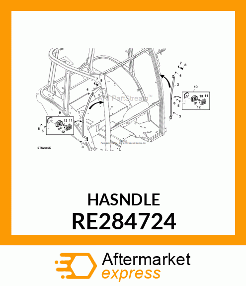 HANDLE, REGION II INDICATOR LIGHTS RE284724