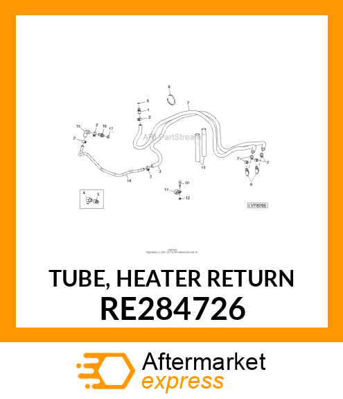 TUBE, HEATER RETURN RE284726