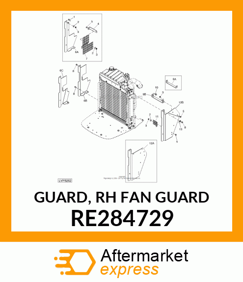 GUARD, RH FAN GUARD RE284729