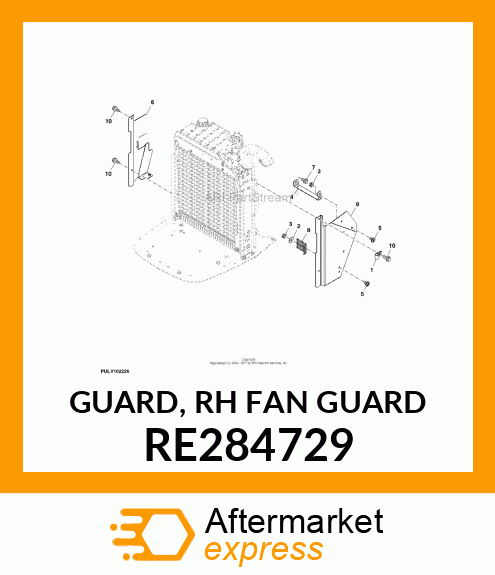 GUARD, RH FAN GUARD RE284729