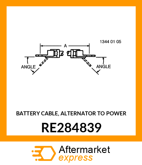 BATTERY CABLE, ALTERNATOR TO POWER RE284839