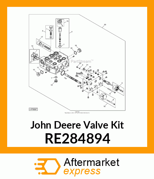 VALVE KIT, LOAD CHECK amp; FLOW CONTRO RE284894