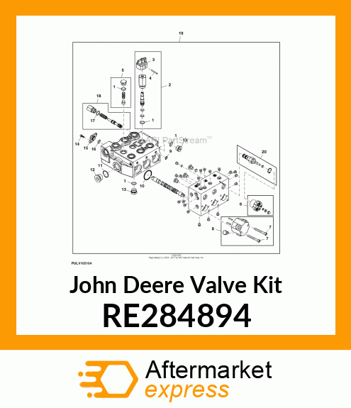 VALVE KIT, LOAD CHECK amp; FLOW CONTRO RE284894