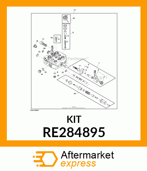 VALVE KIT, SEAL KIT, DELUXE SCV RE284895