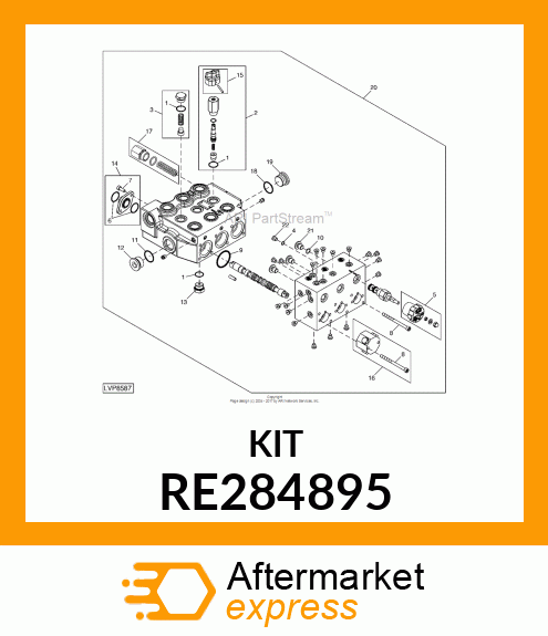 VALVE KIT, SEAL KIT, DELUXE SCV RE284895