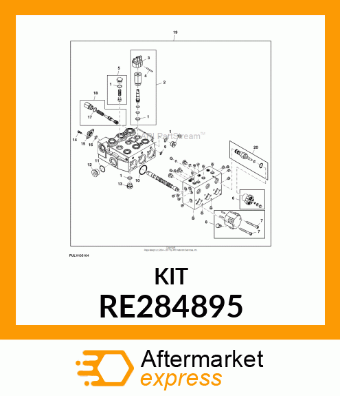 VALVE KIT, SEAL KIT, DELUXE SCV RE284895