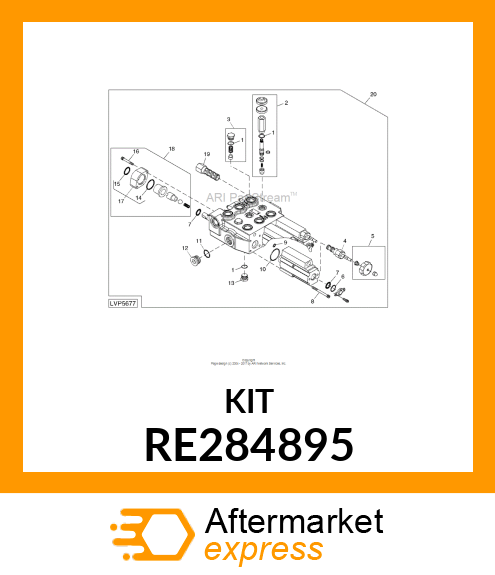 VALVE KIT, SEAL KIT, DELUXE SCV RE284895