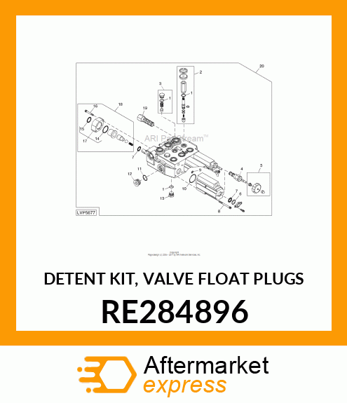 DETENT KIT, VALVE FLOAT PLUGS RE284896