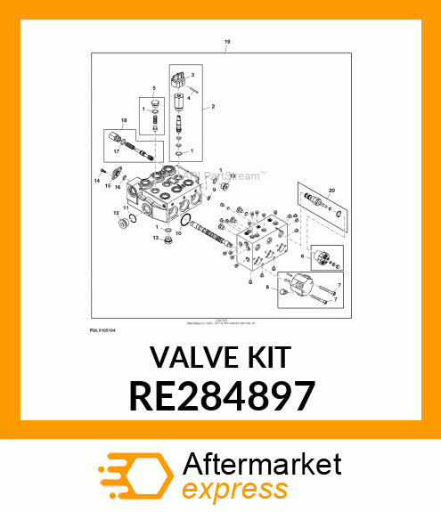 VALVE KIT, FLOW CONTROL KNOB RE284897