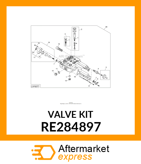 VALVE KIT, FLOW CONTROL KNOB RE284897