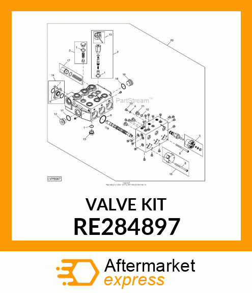 VALVE KIT, FLOW CONTROL KNOB RE284897