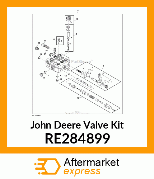 VALVE KIT, BYPASS PRIORITY VALVE RE284899