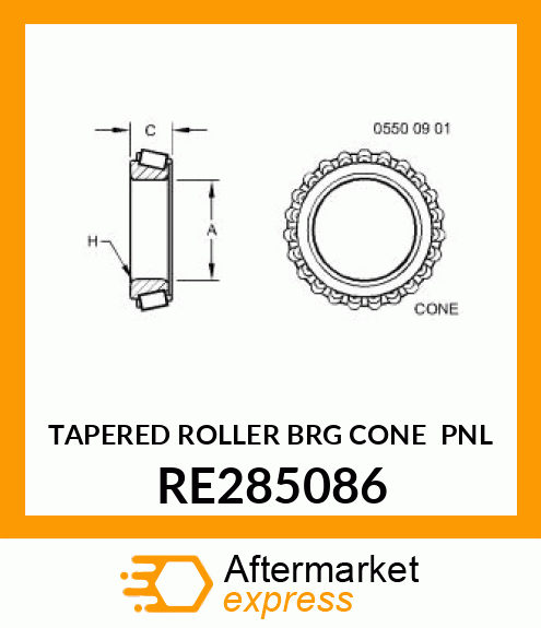 TAPERED ROLLER BRG CONE PNL RE285086