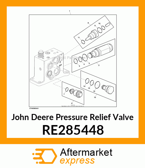 PRESSURE RELIEF VALVE, SCV RELIEF V RE285448