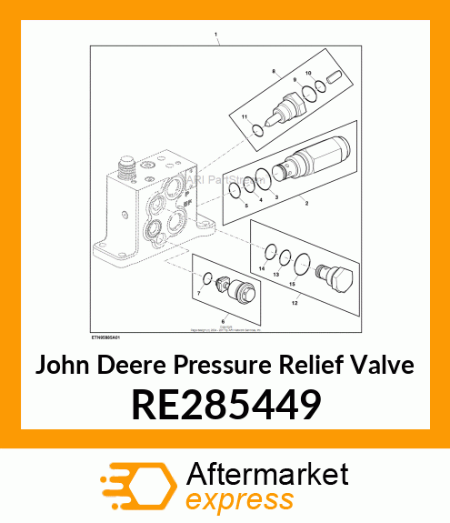 PRESSURE RELIEF VALVE, HITCH SHOCK RE285449