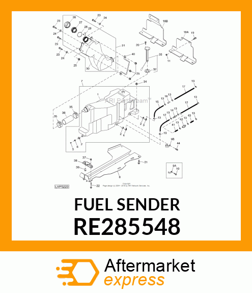 FUEL SENDER, FUEL SENDER RE285548