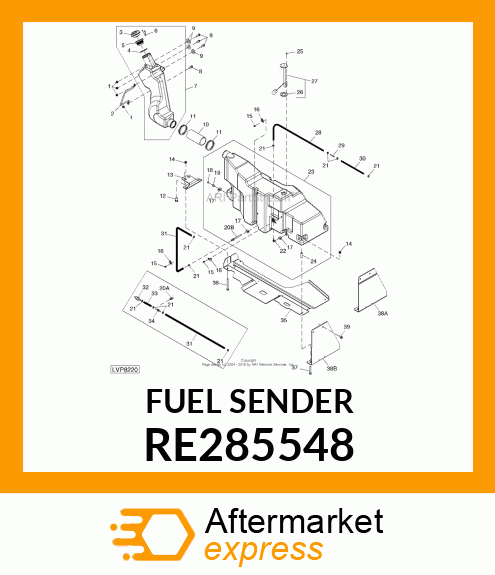 FUEL SENDER, FUEL SENDER RE285548