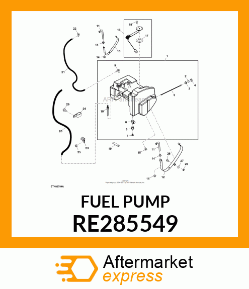 FUEL SENDER, FUEL SENDER RE285549