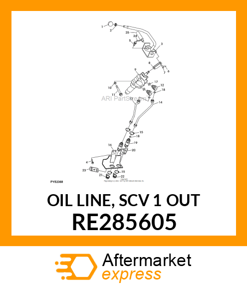 OIL LINE, SCV 1 OUT RE285605