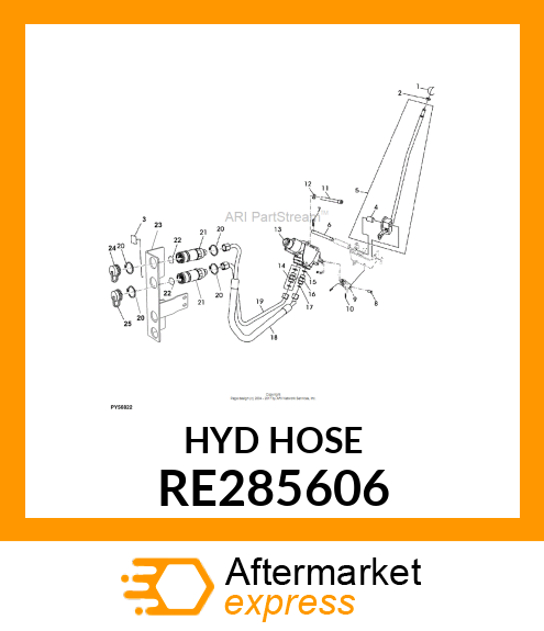 HYDRAULIC HOSE, REAR SCV RE285606