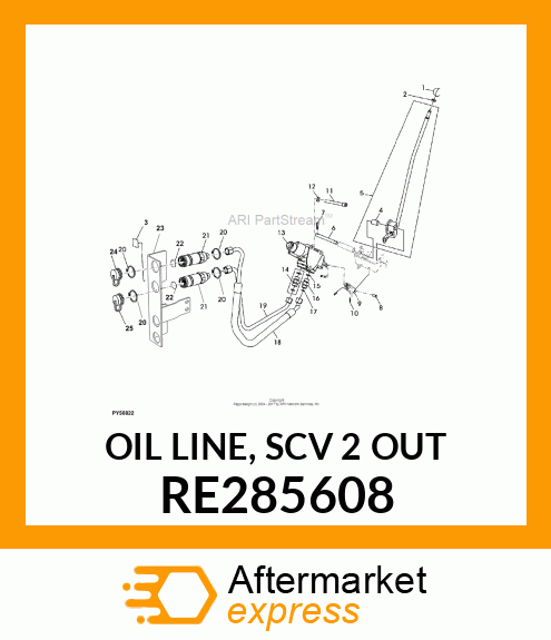 OIL LINE, SCV 2 OUT RE285608