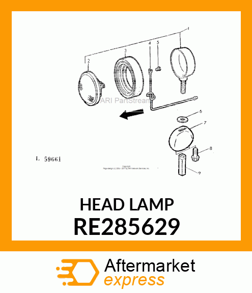 FLOODLAMP, LED ROUND TRAPEZOID LAMP RE285629