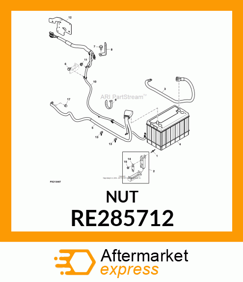 NUT, PLASTIC COVERED RE285712