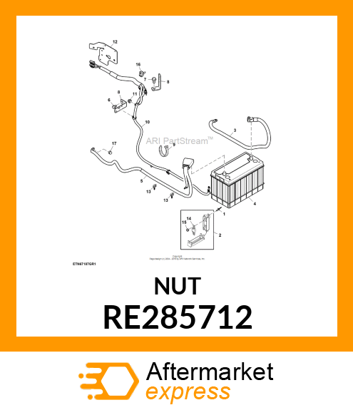 NUT, PLASTIC COVERED RE285712