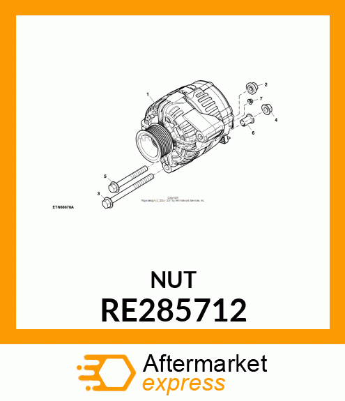 NUT, PLASTIC COVERED RE285712