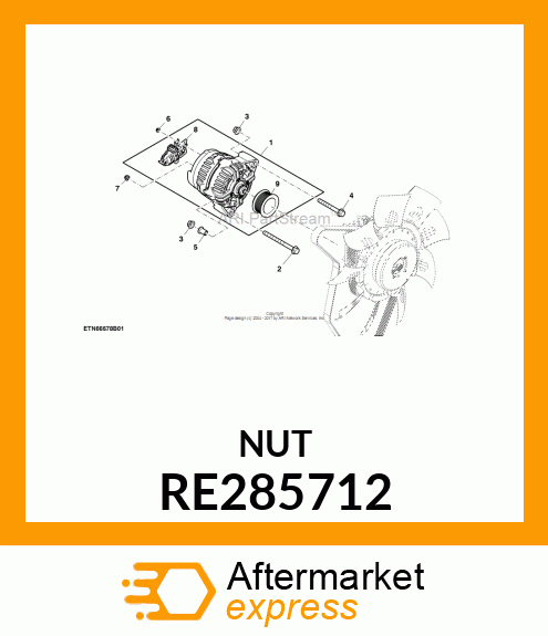 NUT, PLASTIC COVERED RE285712