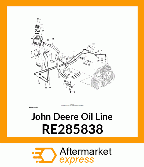 OIL LINE, BRAKE, LH, REAR RE285838