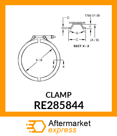 CLAMP, MARMAN FLANGE RE285844