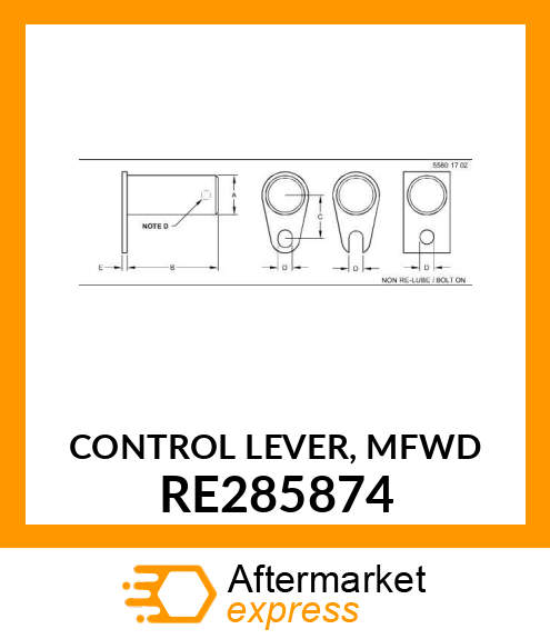 CONTROL LEVER, MFWD RE285874