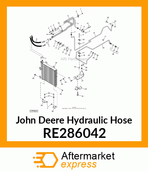 HYDRAULIC HOSE, OIL COOLER HOSE RE286042