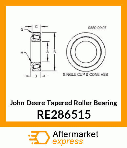 TAPERED ROLLER BEARING RE286515