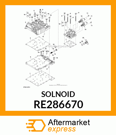 SOLENOID VALVE, 3 WAY CARTRIDGE, WI RE286670