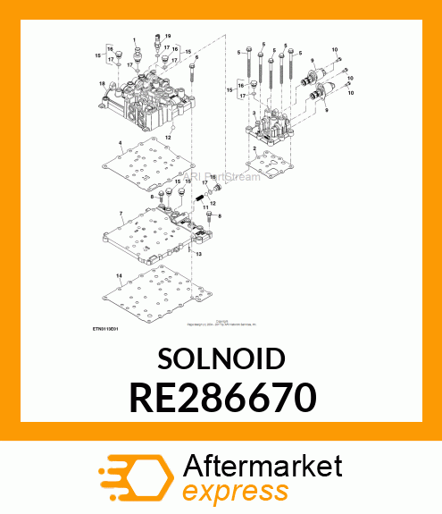 SOLENOID VALVE, 3 WAY CARTRIDGE, WI RE286670