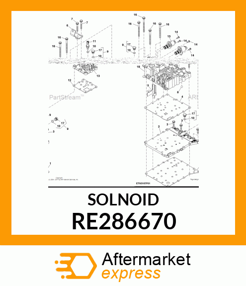 SOLENOID VALVE, 3 WAY CARTRIDGE, WI RE286670