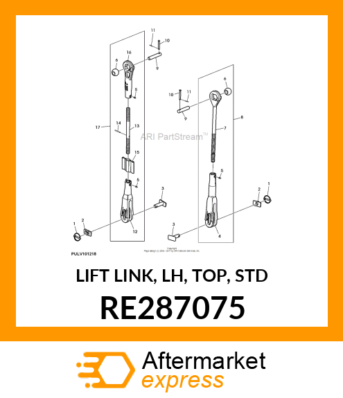 LIFT LINK, LH, TOP, STD RE287075
