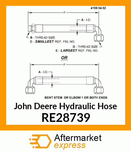 HYDRAULIC HOSE RE28739