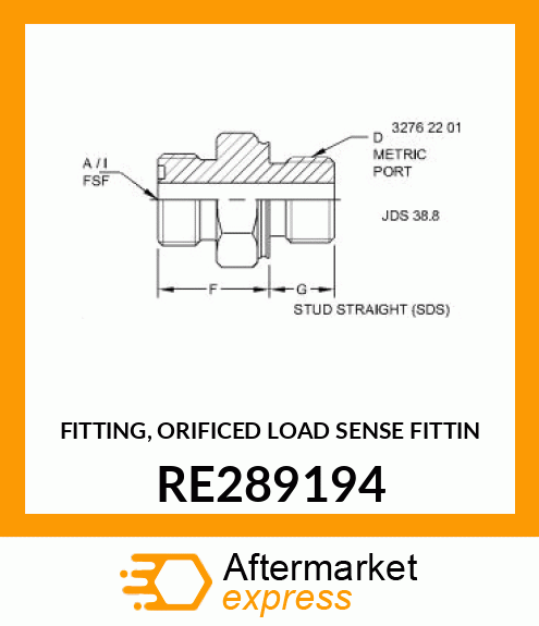 FITTING, ORIFICED LOAD SENSE FITTIN RE289194