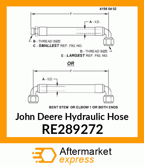 HYDRAULIC HOSE, LOAD SENSE T RE289272