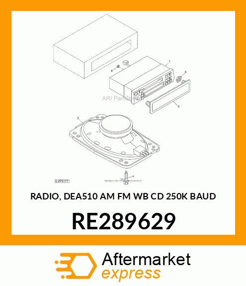 RADIO, DEA510 AM FM WB CD 250K BAUD RE289629