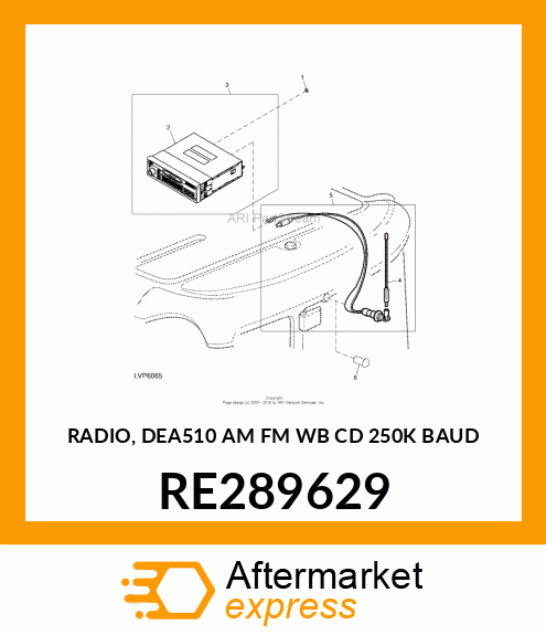 RADIO, DEA510 AM FM WB CD 250K BAUD RE289629