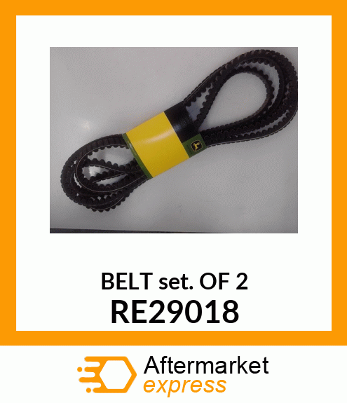 BELTS,TWO MATCHED VEE RE29018